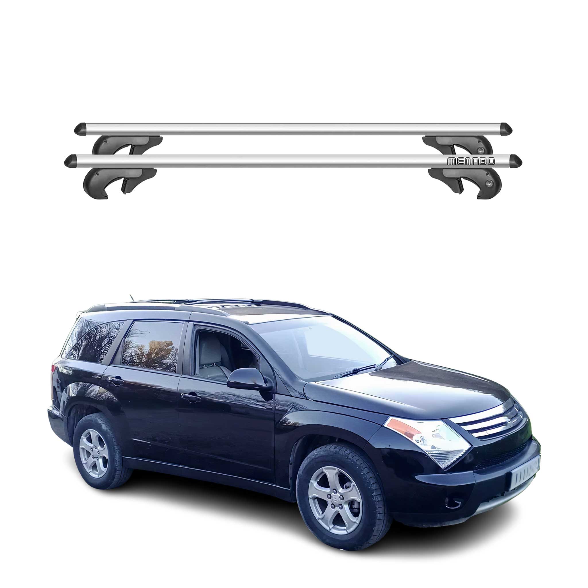 Menabo Barras de Techo Baca para Suzuki XL-7 1998-2010 Gris Aluminio 2Pza