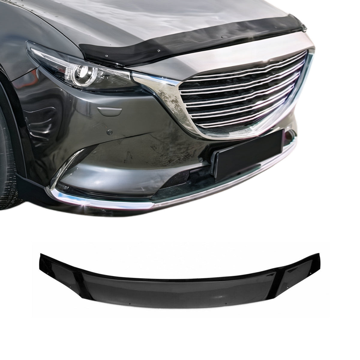 Deflector de Capó para Mazda CX-9 2016-2021 Oscuro Brillante Acrílico