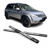 Par de Estribos Barras Laterales para Nissan Murano 2005-2008 Negro Acero