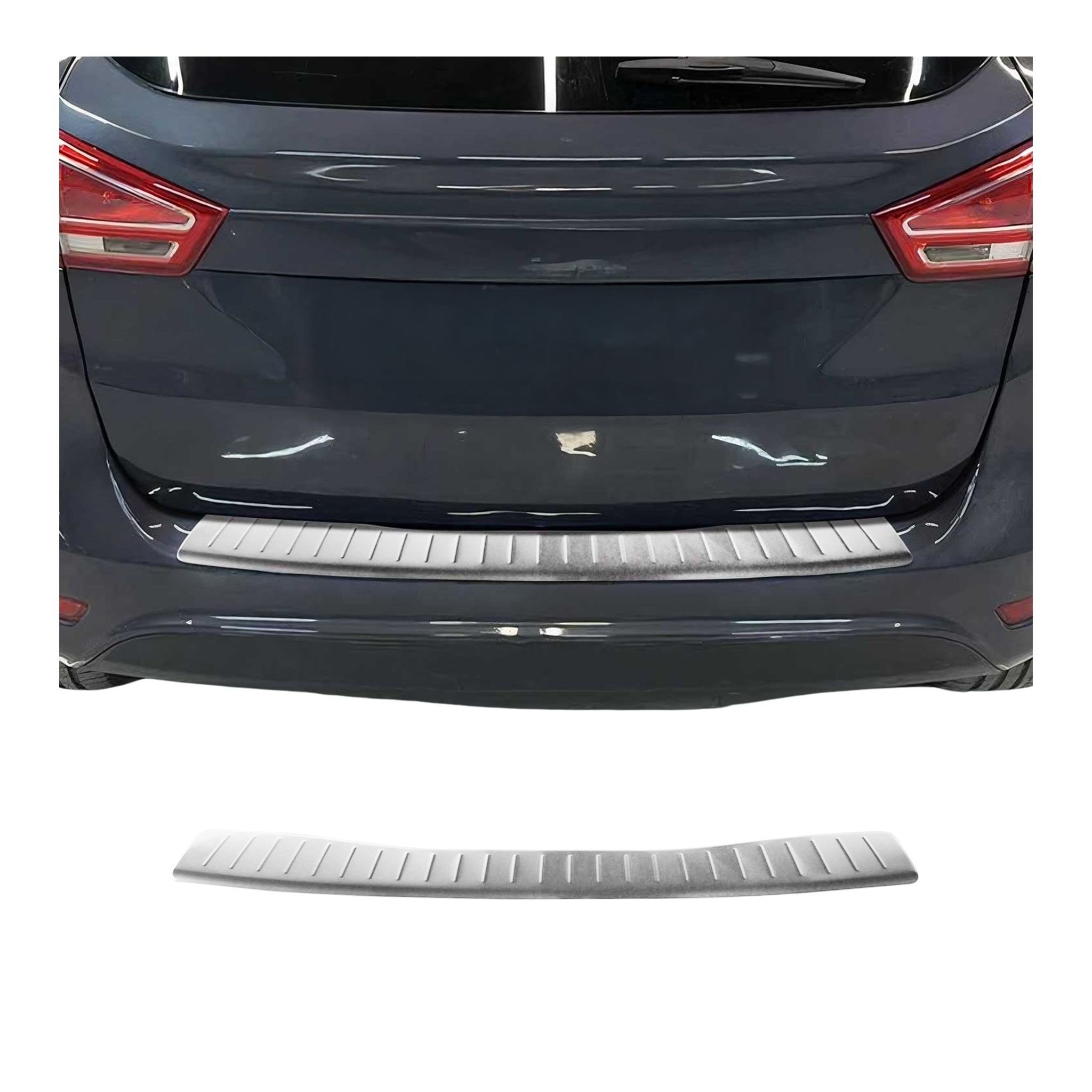 Protector de Parachoques Trasero para Ford B-Max 2012-2018 Acero cepillado