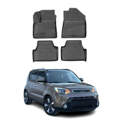 OMAC Alfombrillas De Coche para Kia Soul EV 2014-2021 5puertas Negro Goma TPE 4x