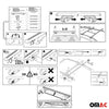 Menabo Barras Techo Baca para Opel Corsa Familiar 2000-2006 Gris Aluminio 2Pza
