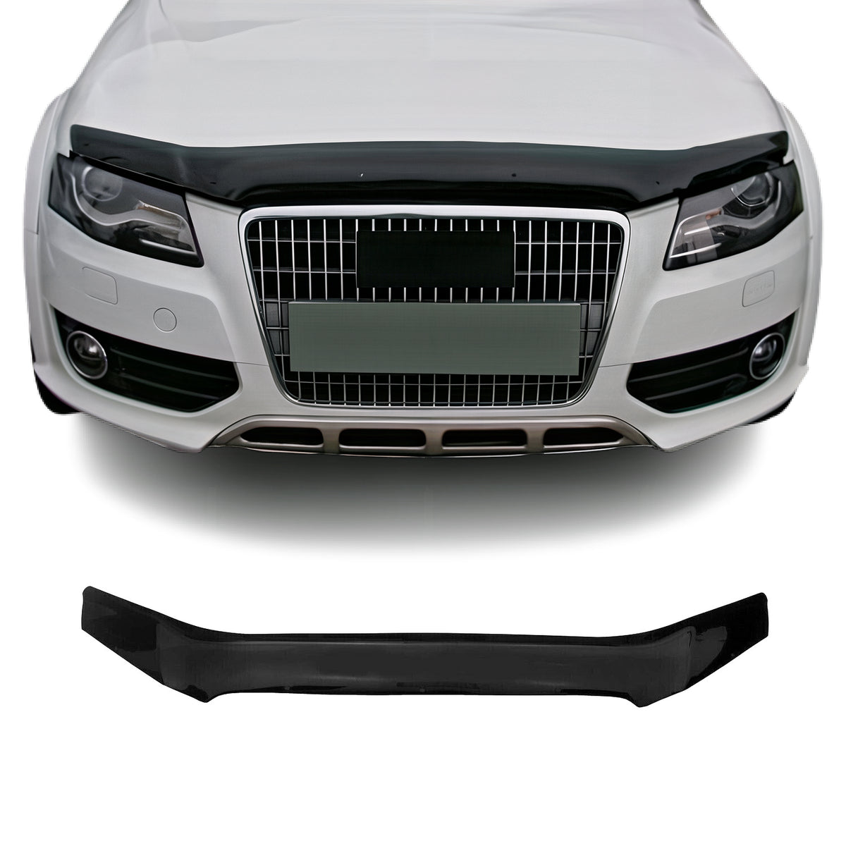 Deflector de Capó para Audi Q5 8R 2008-2012 Oscuro Brillante Acrílico