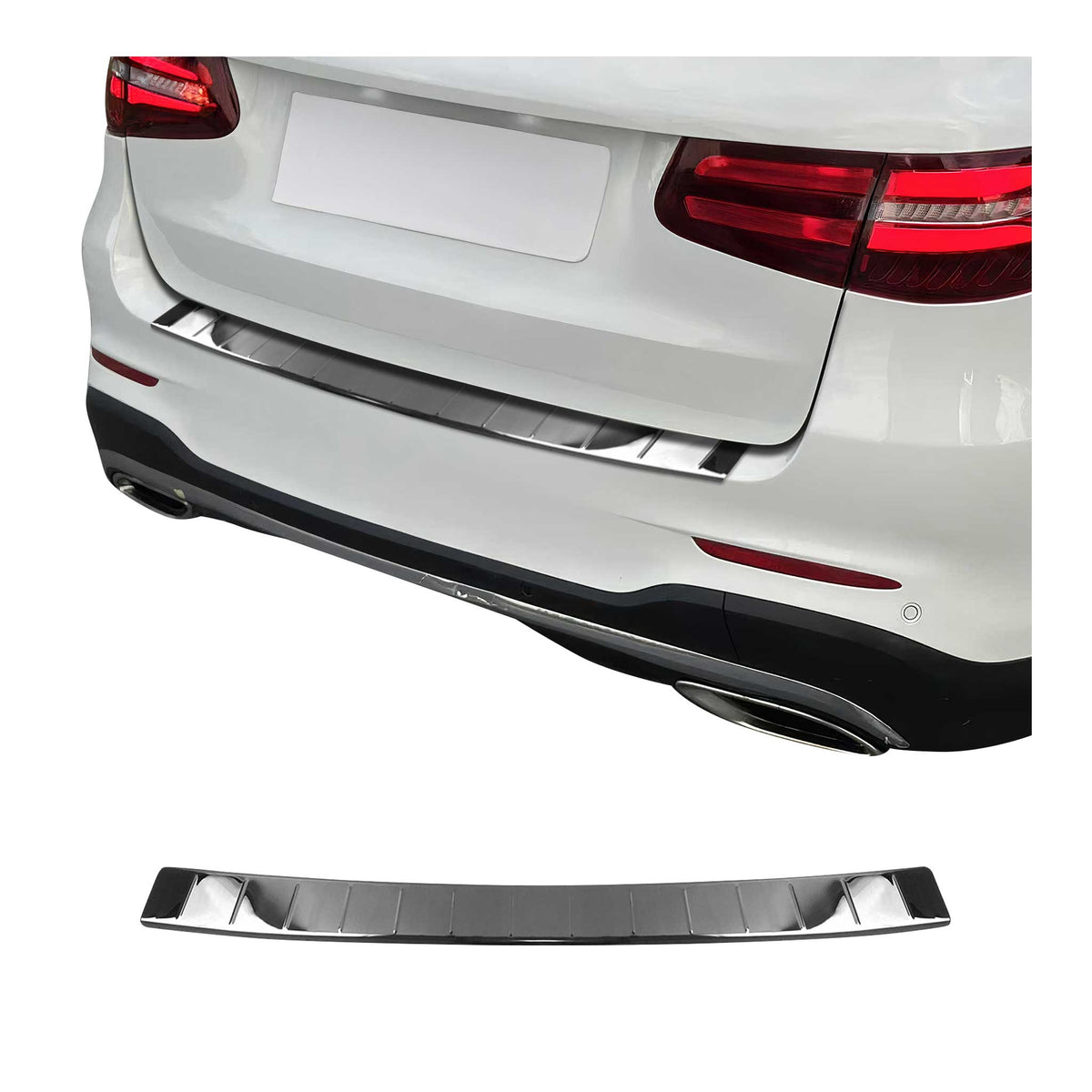Protector Parachoques para Mercedes GLC X253 2016-2019 Oscuro Brillante Acero
