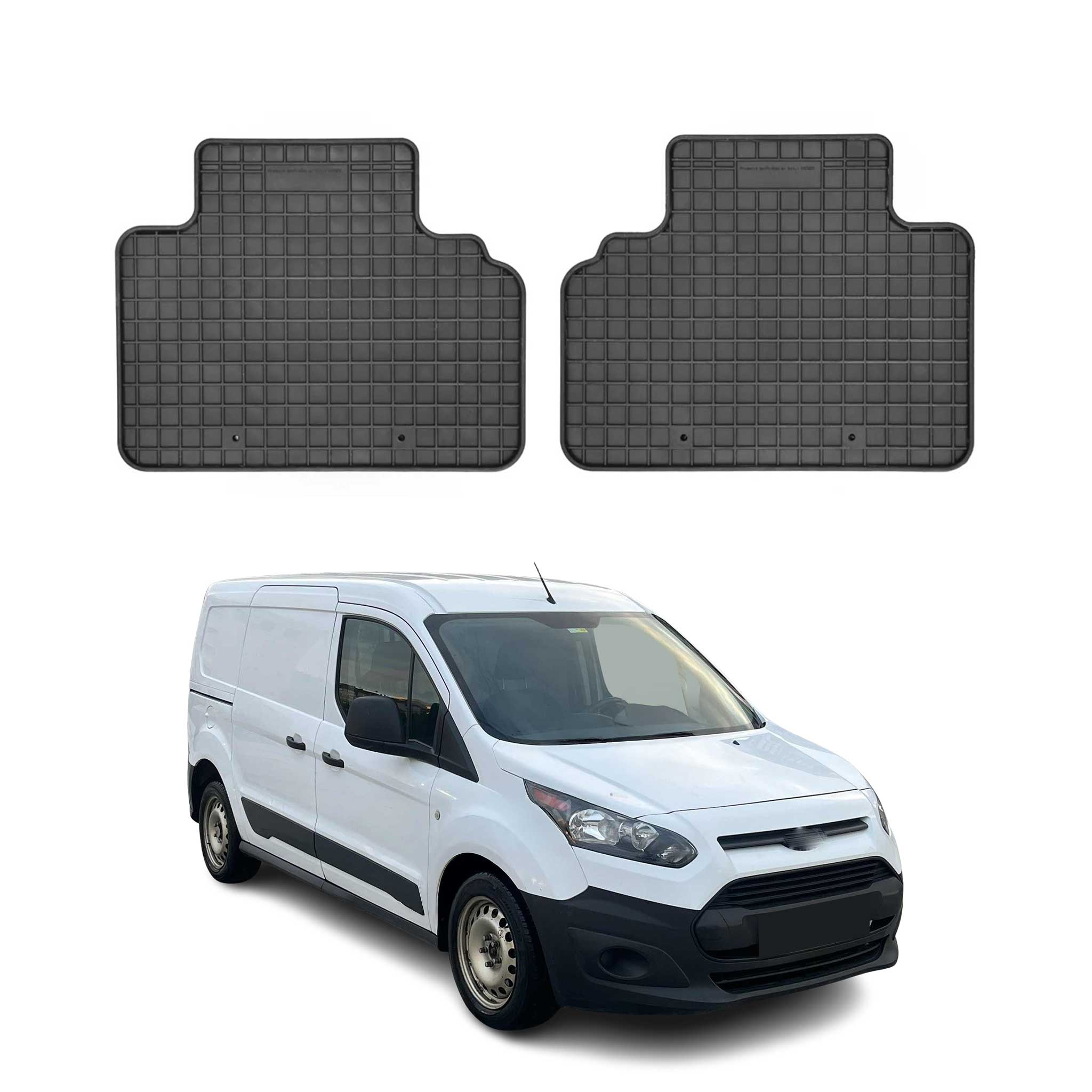 OMAC Alfombrillas De Coche para Ford Courier 2014-2023 Negro Goma 2Pza
