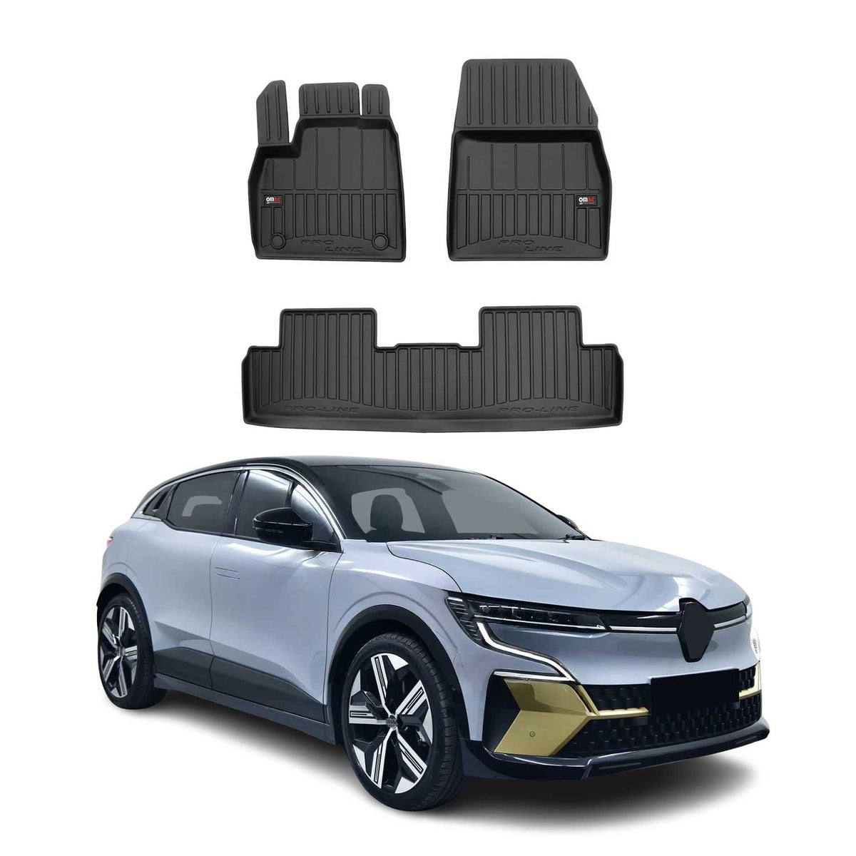 OMAC Premium Alfombrillas De Coche para Renault Megane E-TECH 2022-2025 Goma 3x