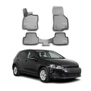 OMAC Alfombrillas De Coche para VW Golf 7 2012-2019 Gris Goma TPE 4Pza