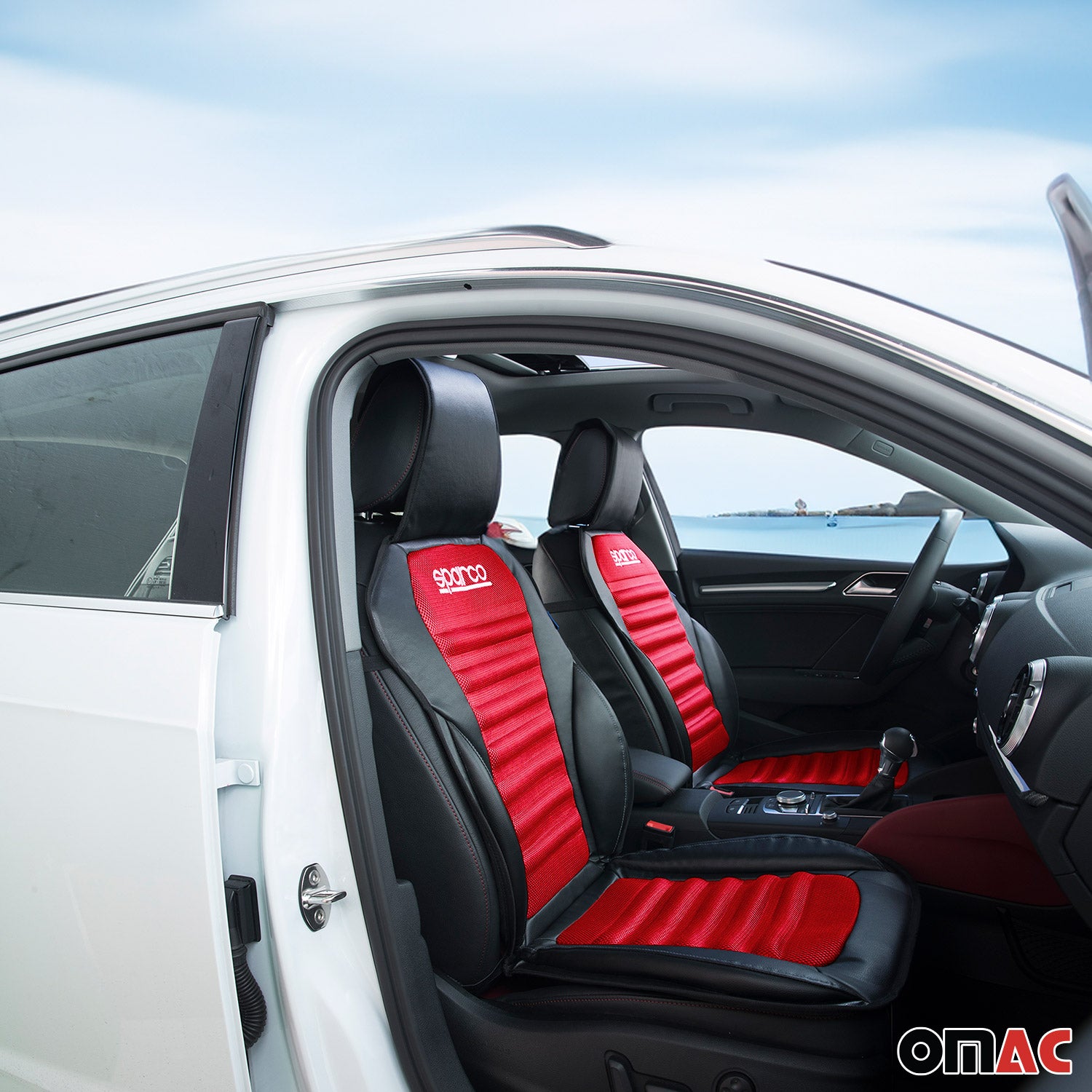 Sparco Funda de Asiento Universal Negro Rojo Poliéster