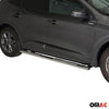 Par de Estribos Barras Laterales para Ford Kuga 2019-2025 Plata Acero 2x