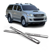 Estribos Barras Laterales para Toyota Hilux Double Cab 2006-2015 Plata Acero