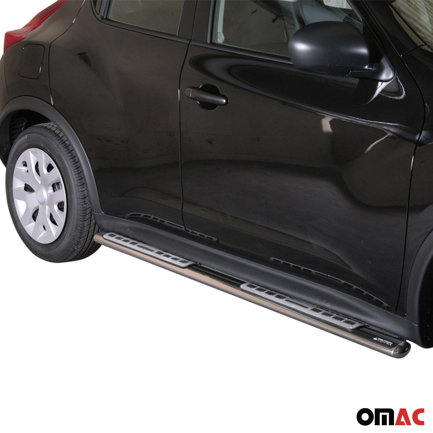 Par de Estribos Barras Laterales para Nissan Juke 2010-2019 Plata Acero 2x