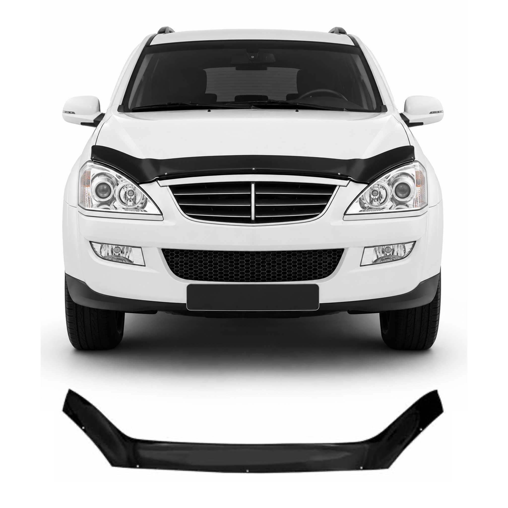 Deflector de Capó para Ssangyong Kyron 2005-2015 Oscuro Brillante Acrílico