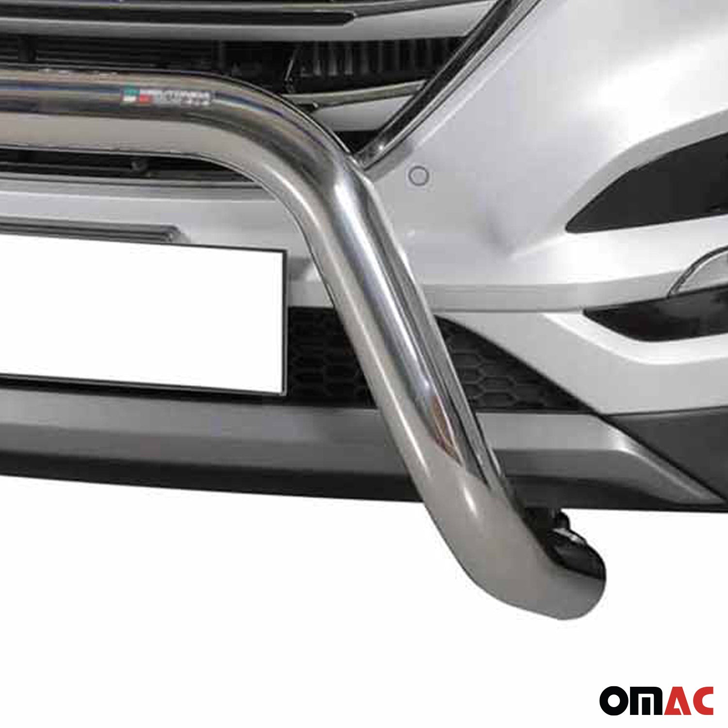 Bull Barra Frontal para Hyundai Tucson 2015-2018 Plata Brillante Acero 1Pza