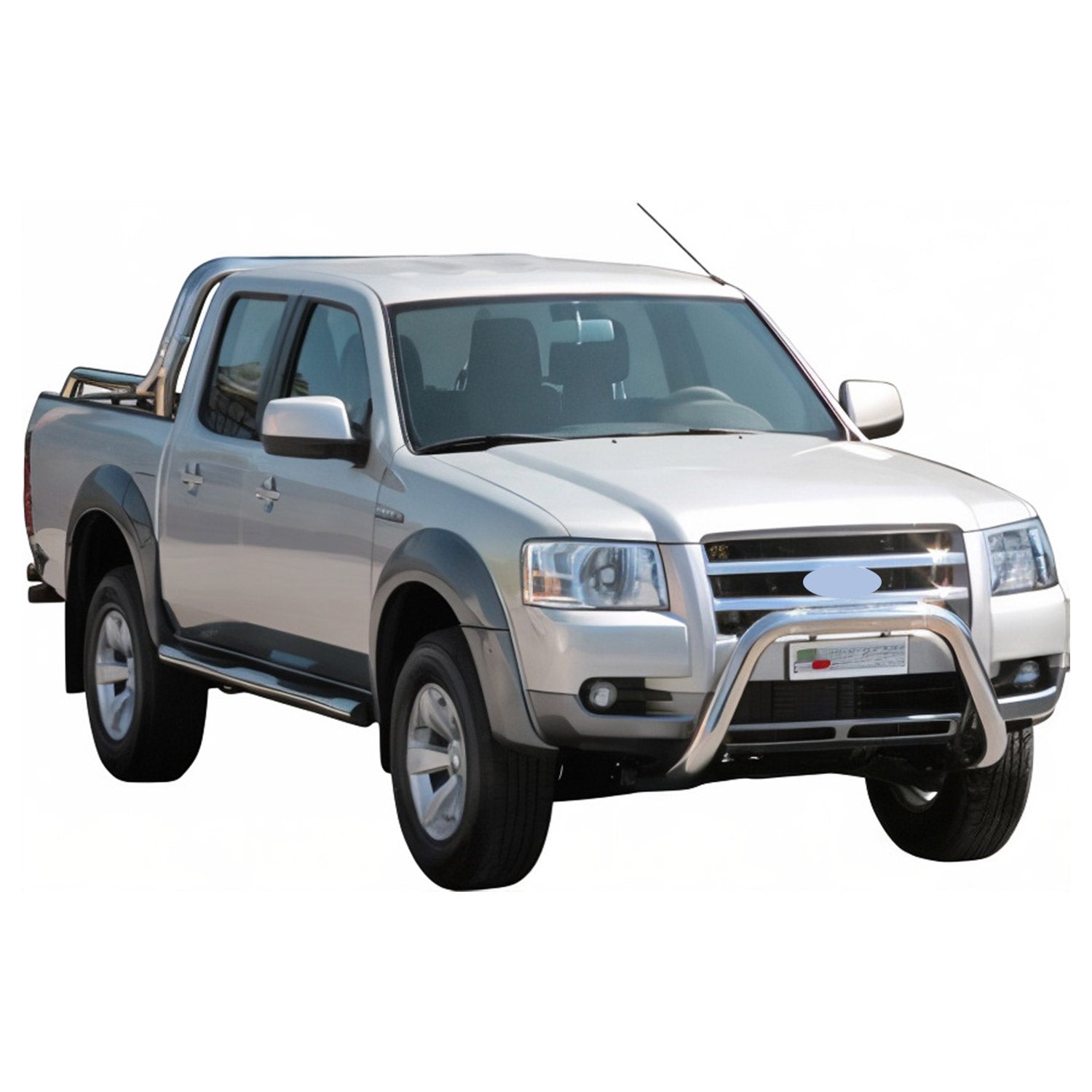 Bull Barra Frontal para Ford Ranger 2007-2009 Plata Brillante Acero