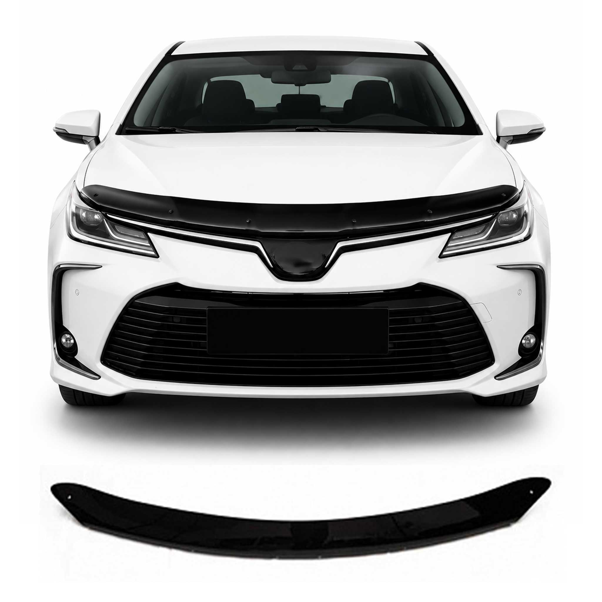 Deflector de Capó para Toyota Corolla 2018-2026 Oscuro Brillante Acrílico