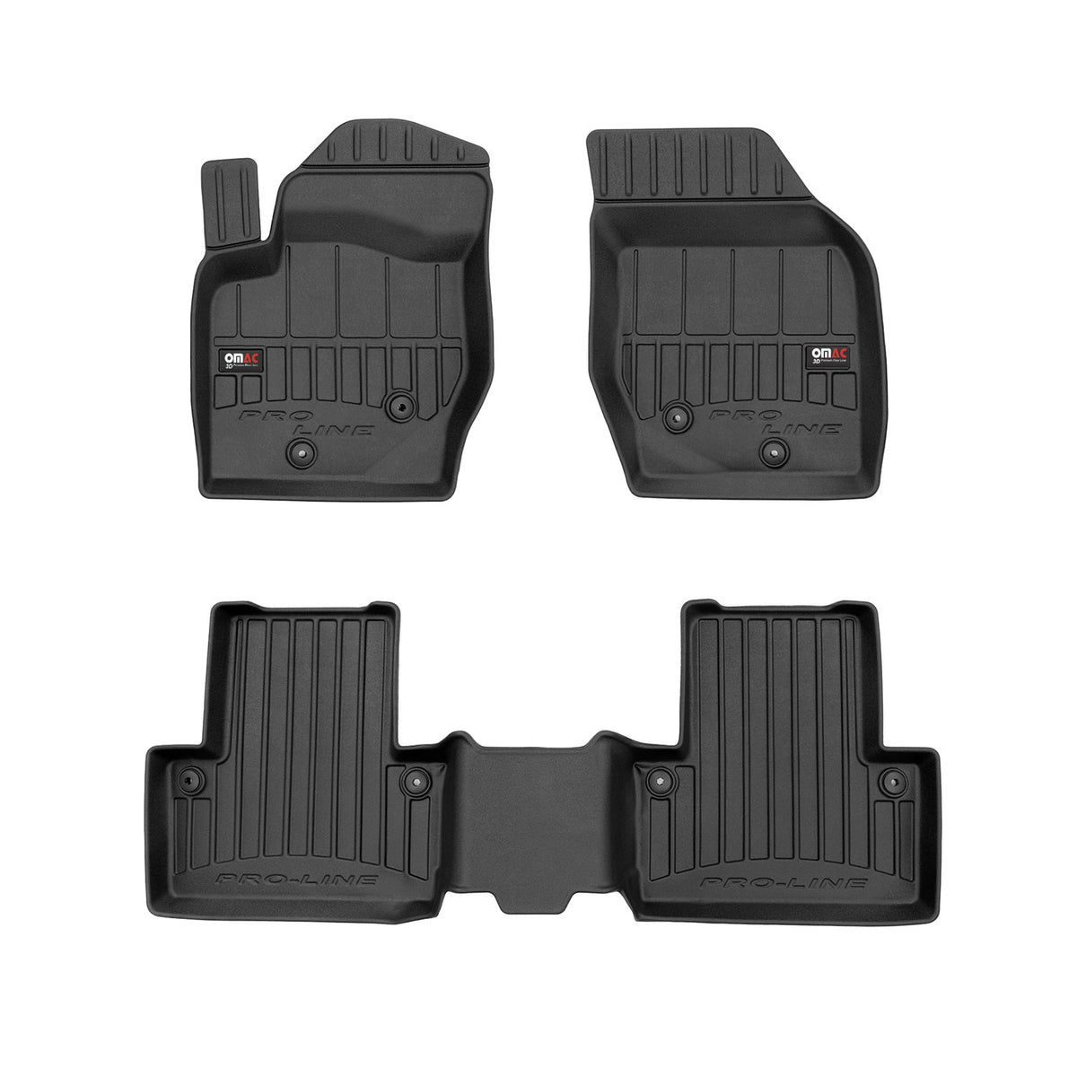 OMAC Premium Alfombrillas De Coche para Volvo XC90 2002-2014 Negro TPE Goma 3Pza