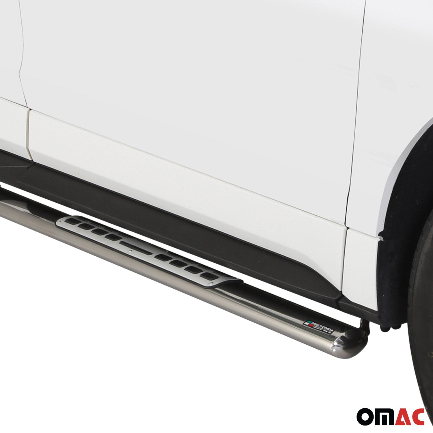 Par de Estribos Barras Laterales para Ford Edge 2015-2018 Plata Acero 2x