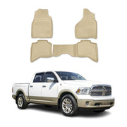 OMAC Alfombrillas Coche para Dodge RAM 1500 2500 3500 2012-2018 Quad Cab Beige
