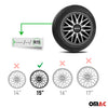 Sparco Roma Tapacubos 15 Pulgadas Universal Plata ABS Plástico