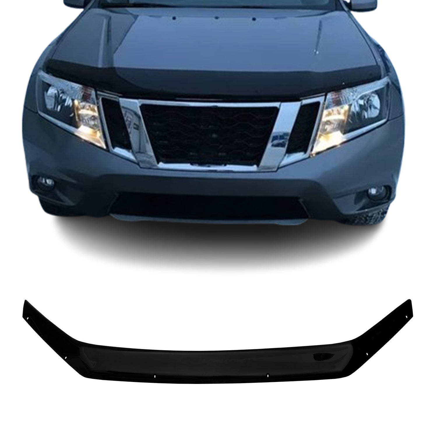 Deflector de Capó para Nissan Terrano 2013-2020 Oscuro Brillante Acrílico