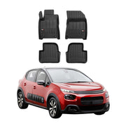 OMAC Premium Alfombrillas De Coche para Citroen C3 Hatchback 2016-2024 Goma 4x