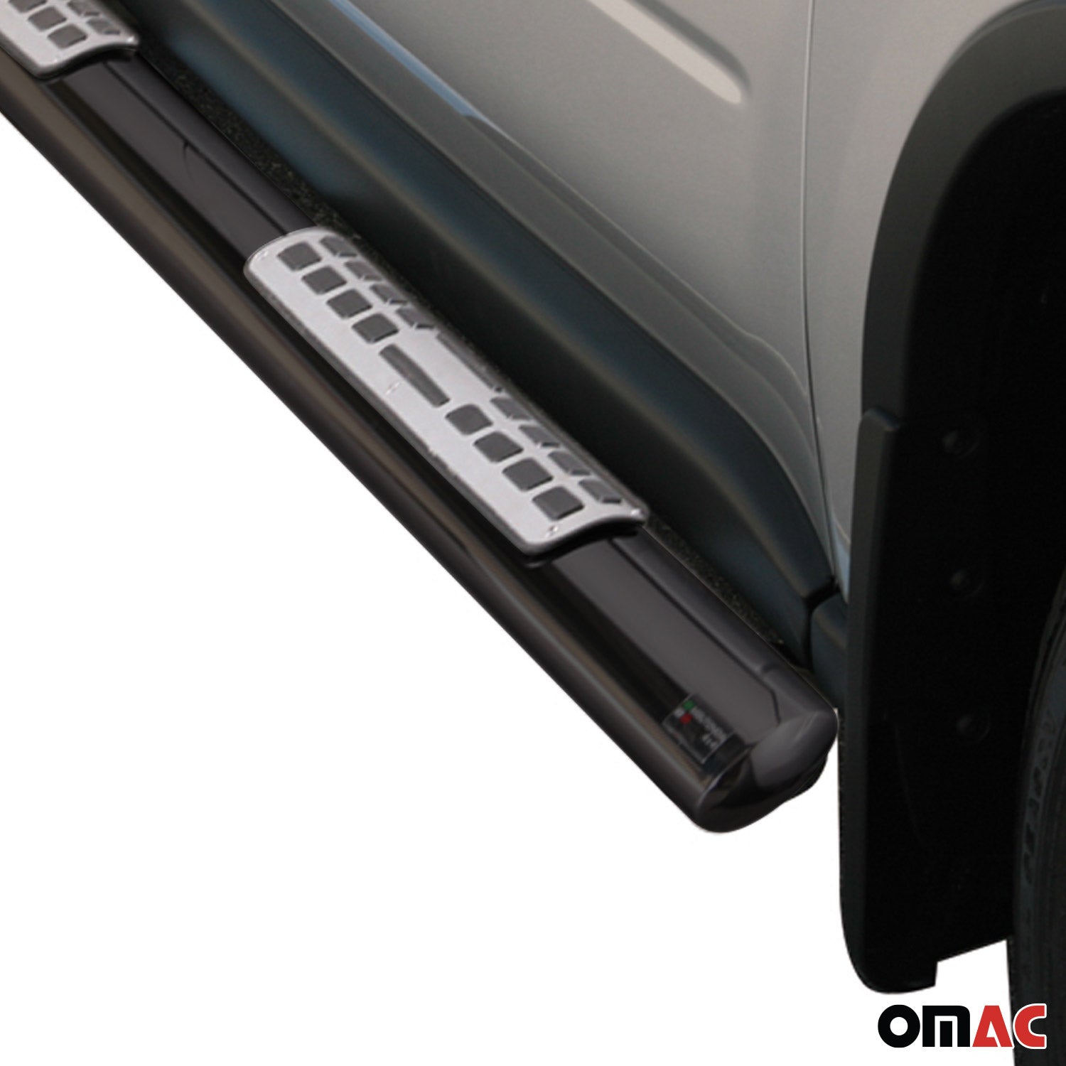 Par de Estribos Barras Laterales para Nissan X-Trail 2007-2010 Negro Acero