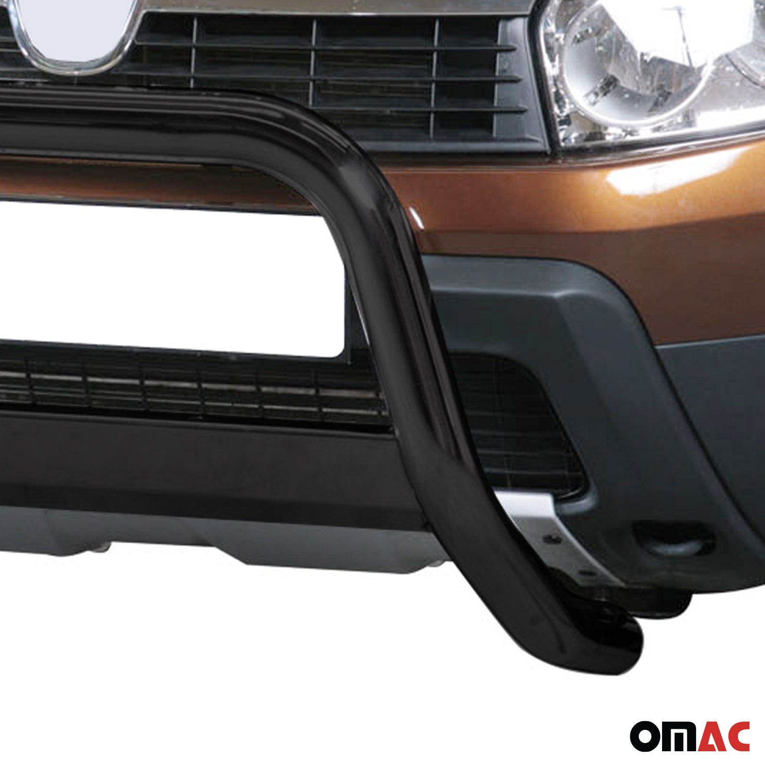 Bull Barra Frontal para Dacia Duster 2010-2017 Negro Brillante Acero 1Pza
