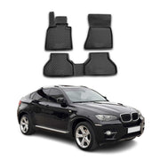 OMAC Alfombrillas De Coche para BMW X6 E71 E72 2007-2014 Negro Goma TPE 4Pza
