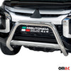 Bull Barra Frontal para Mitsubishi L200 2019-2025 Plata Brillante Acero