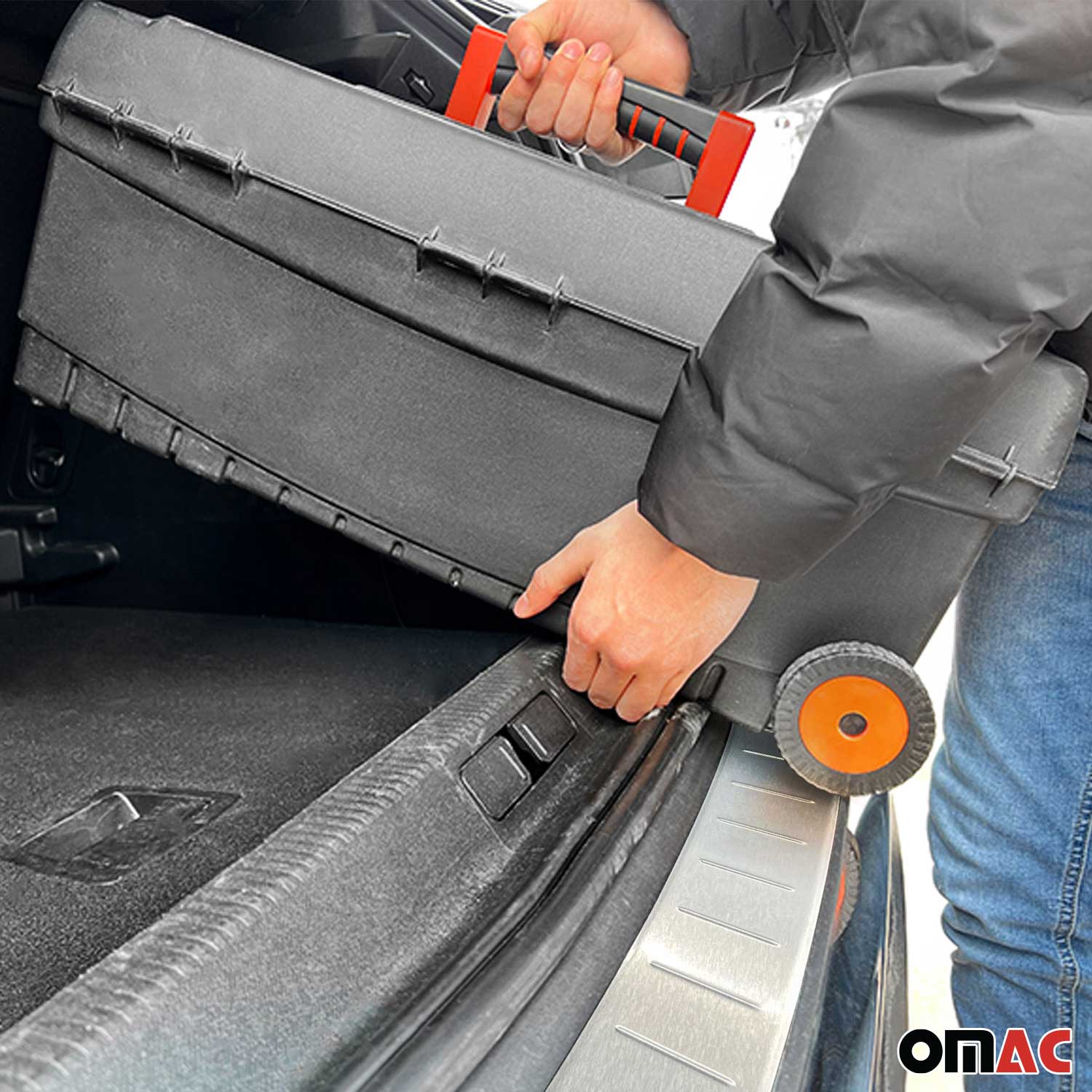 Protector de Parachoques Trasero para Audi Q5 FY 2017-2023 cepillado Acero