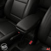 Negro Reposabrazos Consola para VW Caddy 2003-2020 Negro PU Cuero Plástico 1Pza