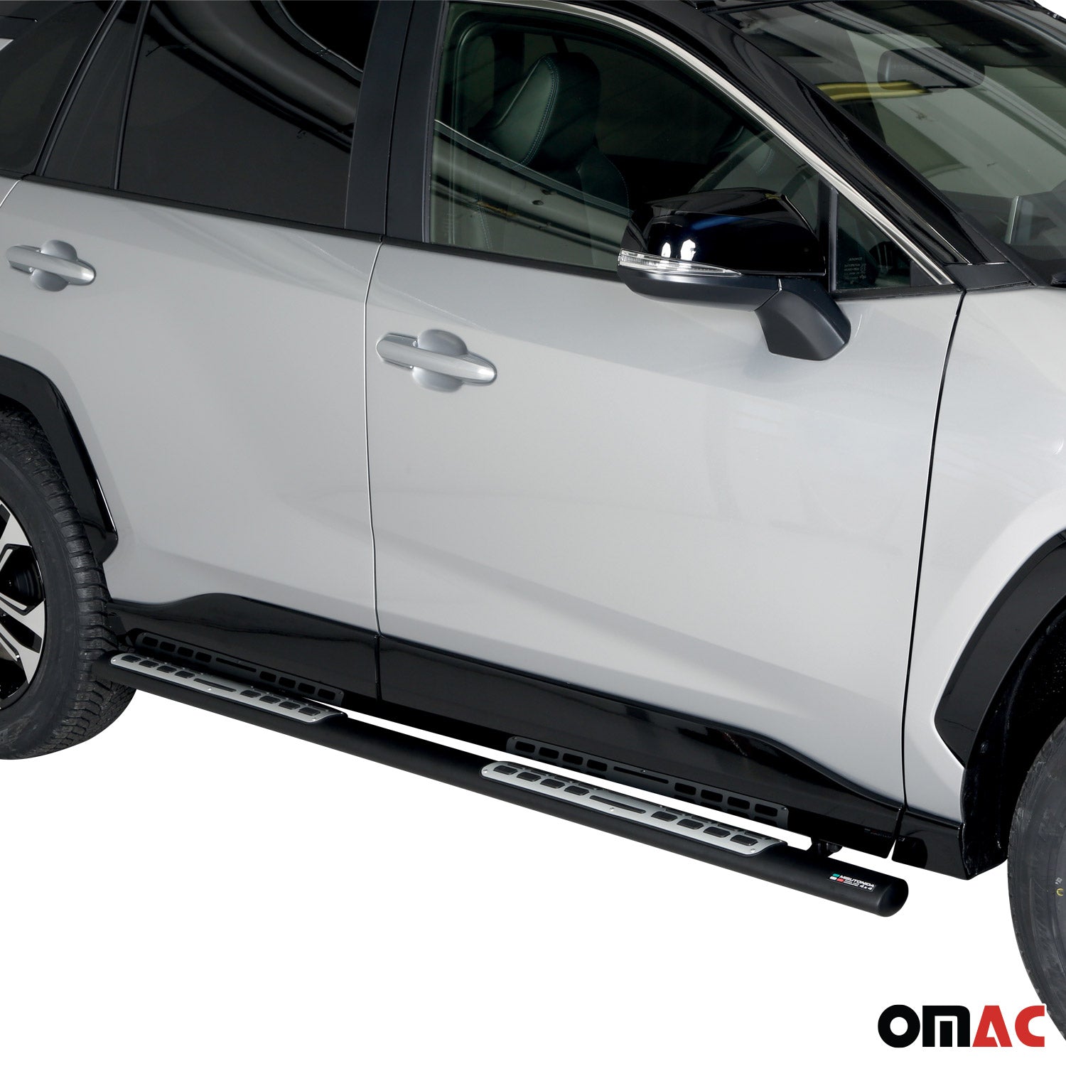 Par de Estribos Barras Laterales para Toyota RAV4 Hybrid 2019-2025 Negro Acero
