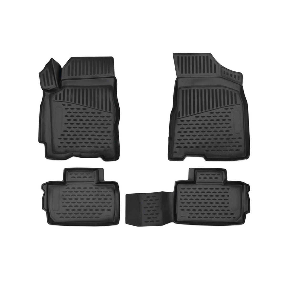 OMAC Alfombrillas De Coche para Mitsubishi Outlander 2012-2021 Negro Goma TPE 4x