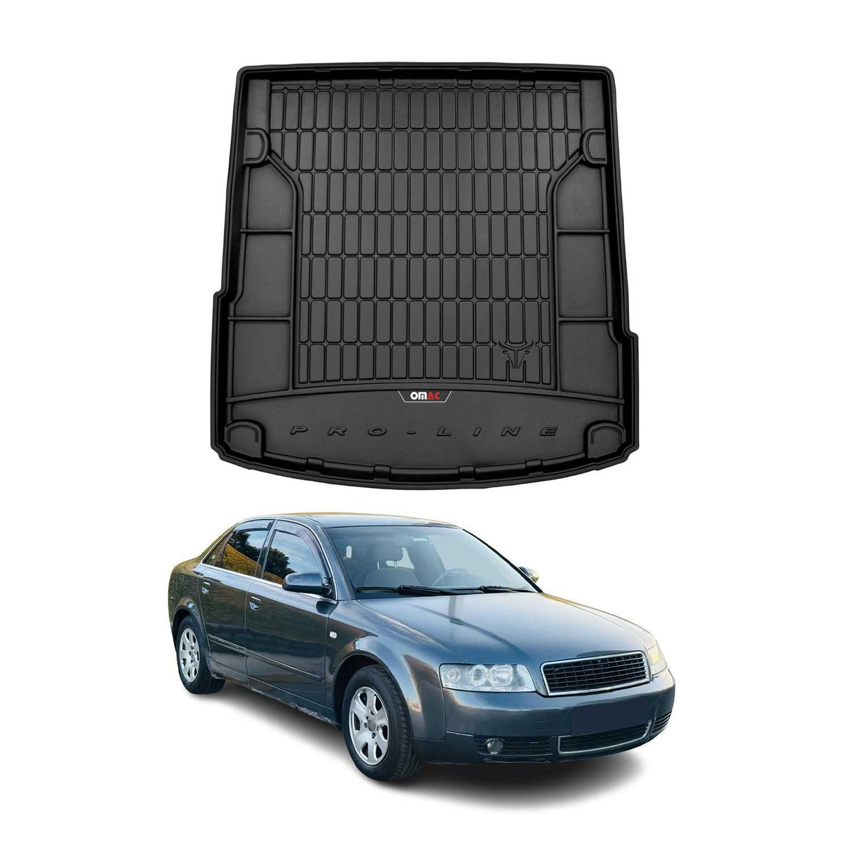 OMAC Premium Bandeja Maletero Alfombrilla para Audi A4 B6 Sedán 2001-2004 TPE