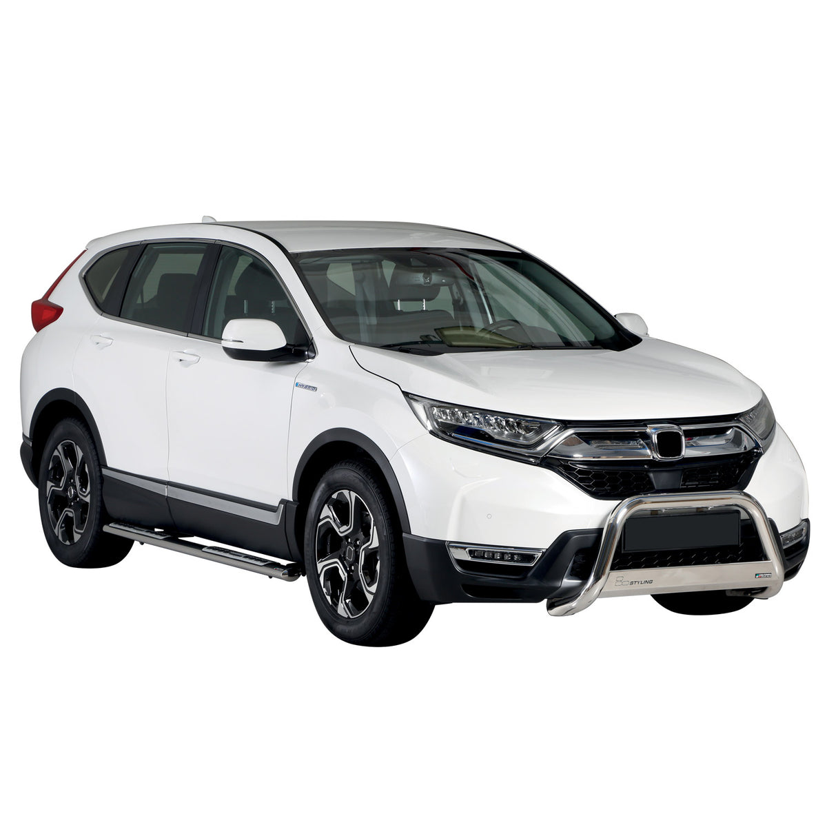 Bull Barra Frontal para Honda CR-V VH 2019-2025 Plata Brillante Acero 1Pza