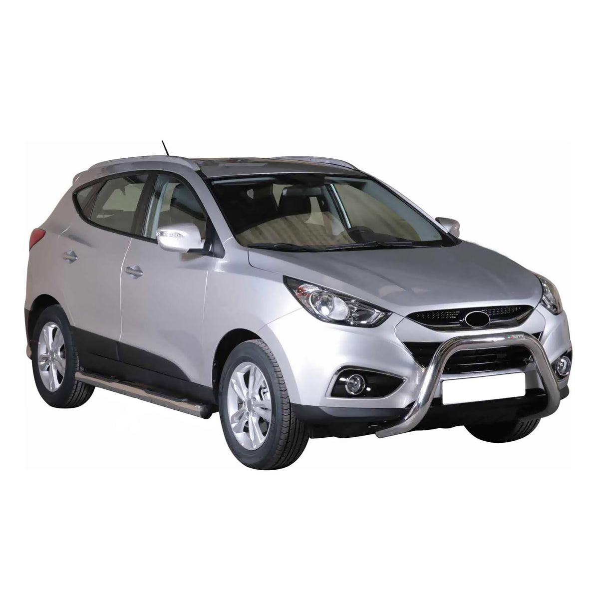 Bull Barra Frontal para Hyundai ix35 2009-2015 Plata Brillante Acero