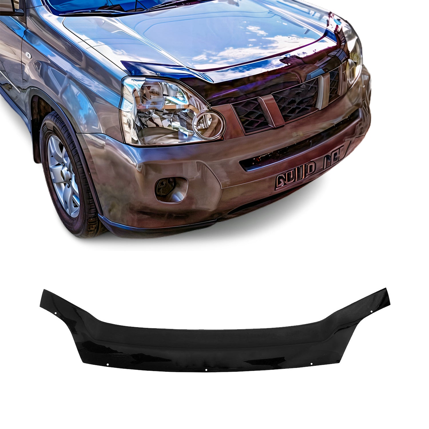Deflector de Capó para Nissan X-Trail 2007-2014 Oscuro Brillante Acrílico
