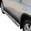 Par de Estribos Barras Laterales para Nissan X-Trail 2007-2010 Plata Acero 2x