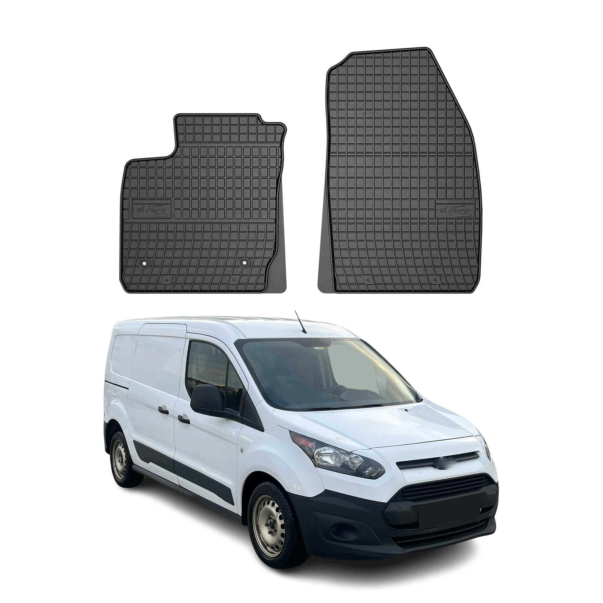 OMAC Alfombrillas De Coche para Ford Courier 2014-2023 Negro Goma 2Pza