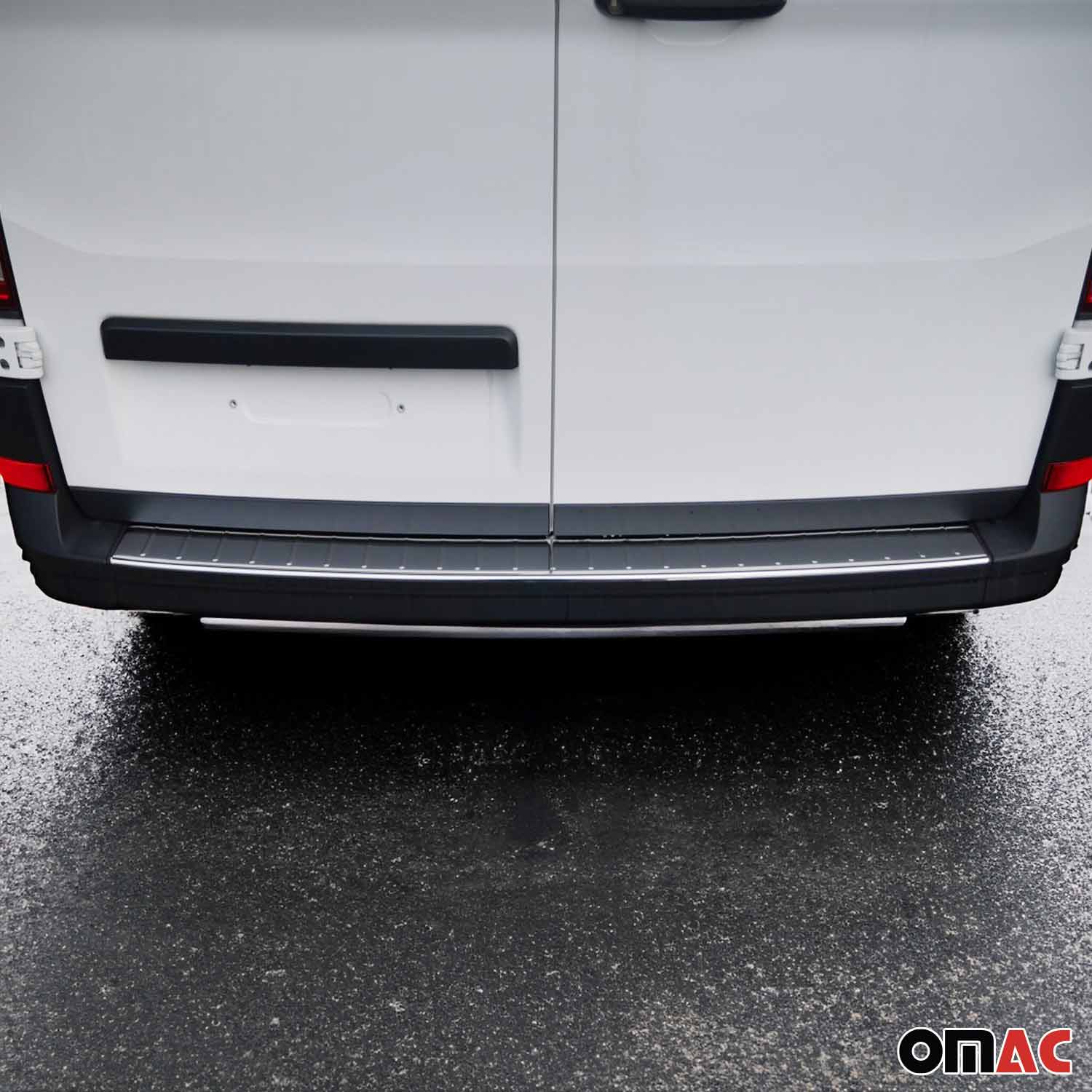 Protector de Parachoques Trasero para MAN TGE 2017-2025 Acero Brillante Plata