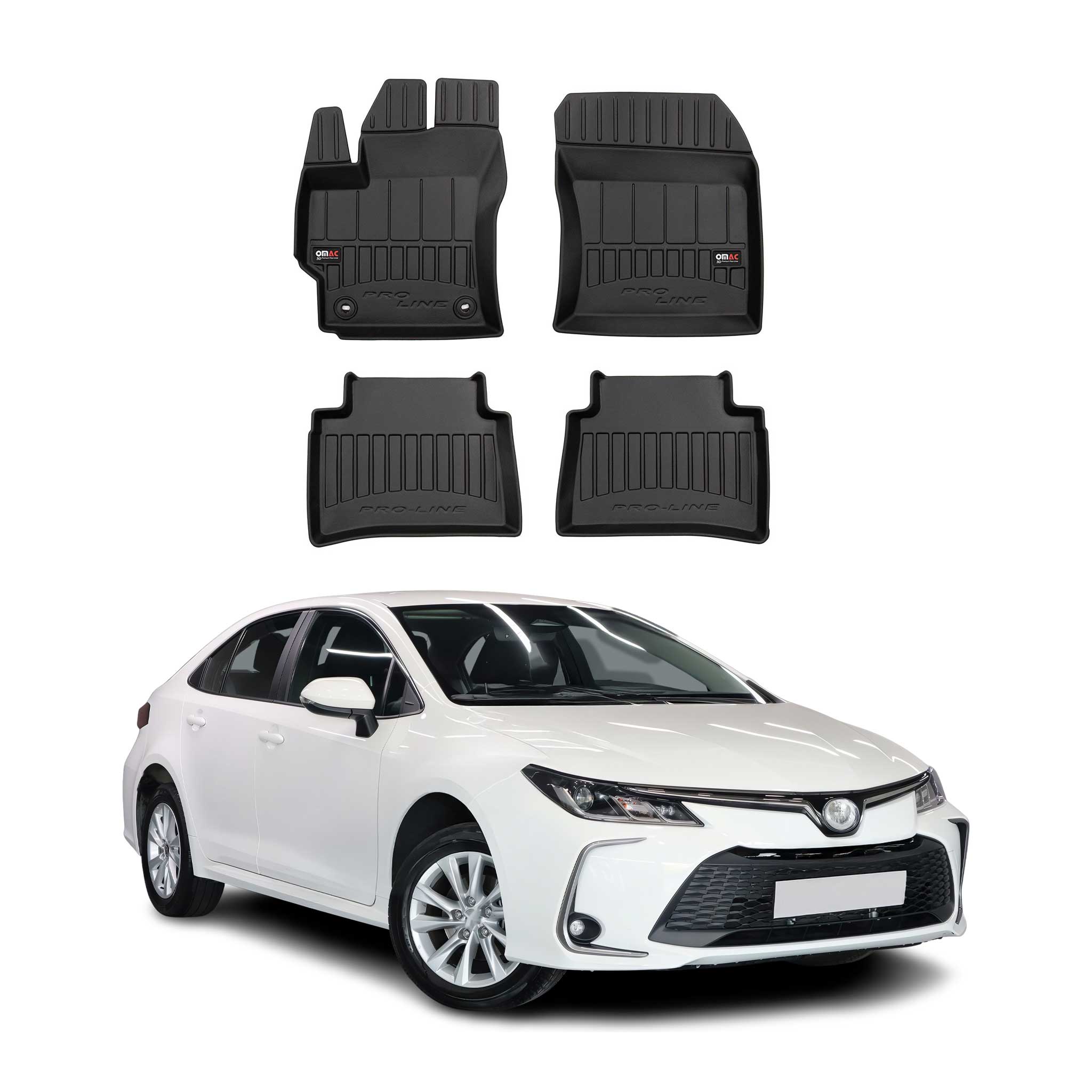 OMAC Premium Alfombrillas Coche para Toyota Corolla Sedán Familiar 2019-2024 TPE