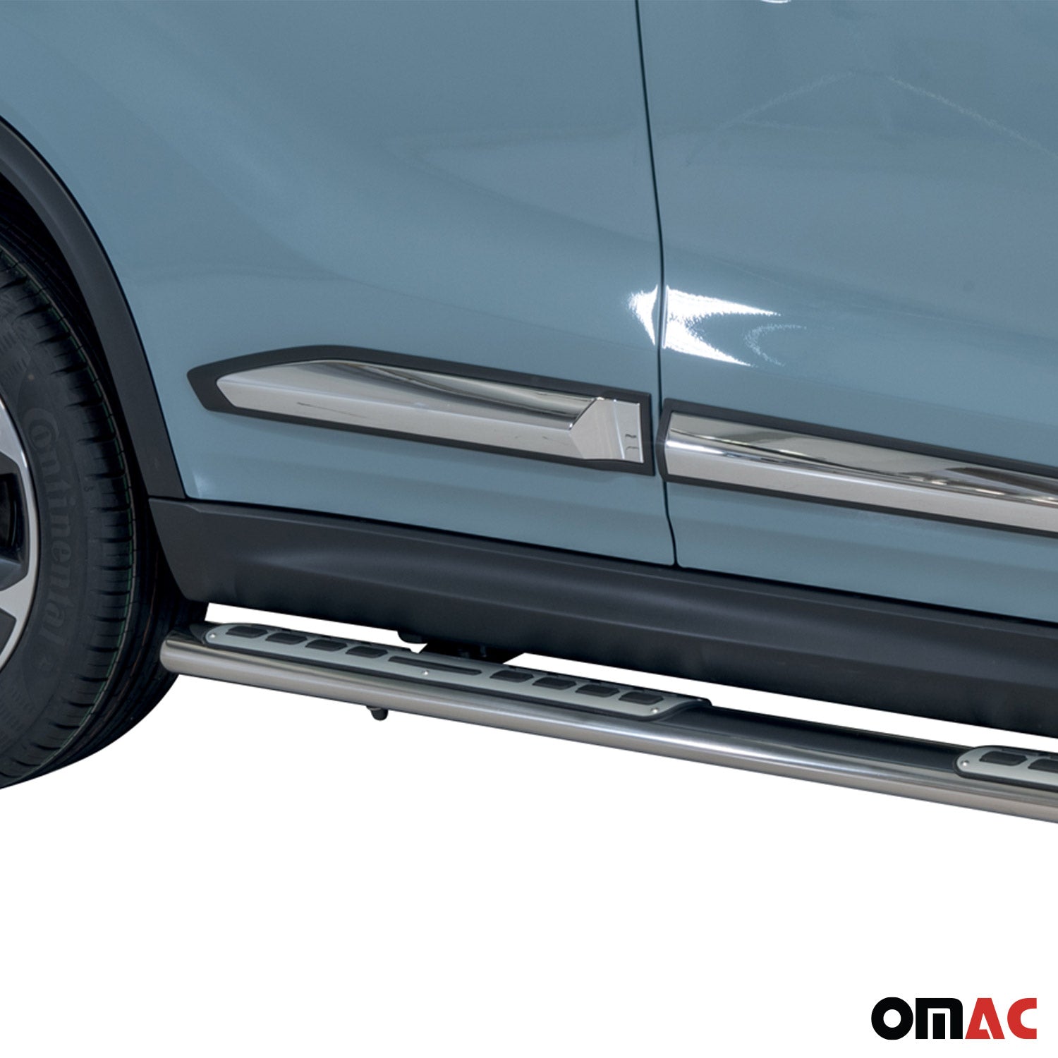 Par de Estribos Barras Laterales para Suzuki Vitara 2019-2025 Plata Acero 2x