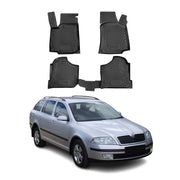 OMAC Alfombrillas De Coche para Skoda Octavia Tour 2005-2010 Negro Goma TPE 4Pza