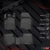 OMAC Premium Alfombrillas De Coche para Dacia Jogger 2021-2025 Negro TPE Goma 3x