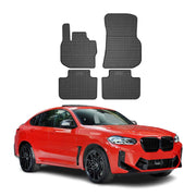 OMAC Alfombrillas De Coche para BMW X4 G02 2018-2025 Negro Goma TPE 4Pza