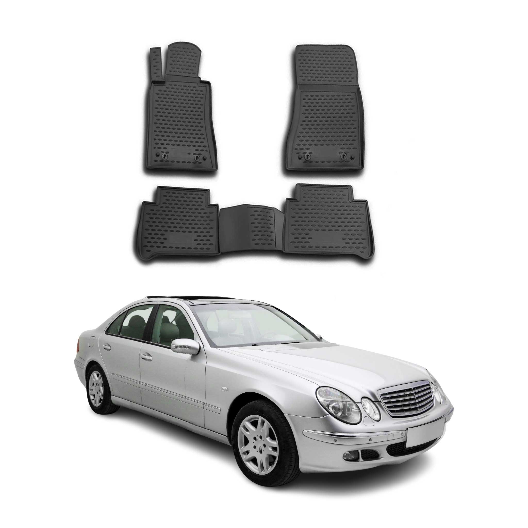 OMAC Alfombrillas De Coche para Mercedes E Class W211 S211 2002-2009 TPE 4x
