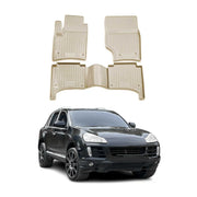 OMAC Alfombrillas De Coche para Porsche Cayenne 2002-2010 Beige Goma TPE 4Pza