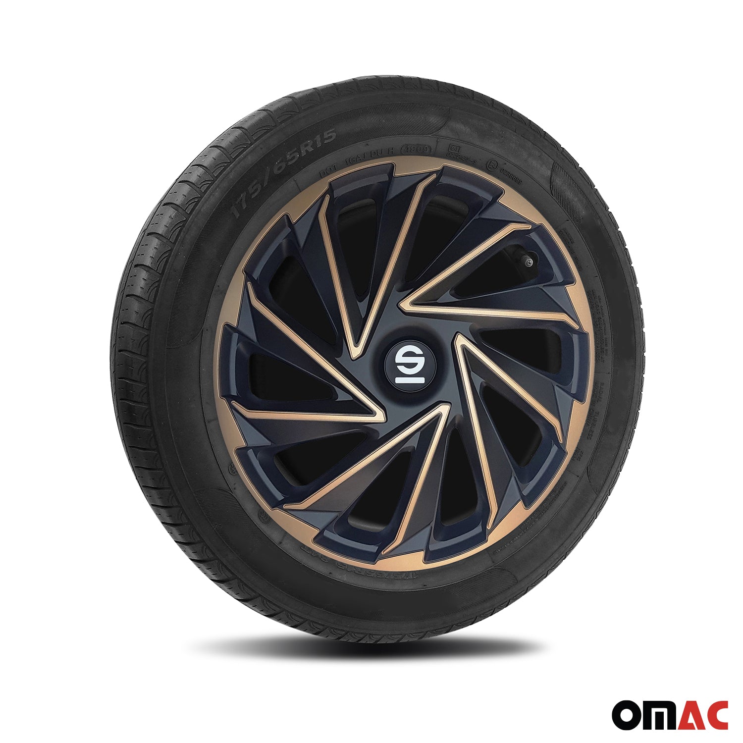 Sparco Tapacubos 16" pulgadas Universal Gold Negro