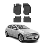 OMAC Premium Alfombrillas De Coche para Opel Astra H 2004-2014 Negro TPE Goma 4x