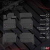 OMAC Premium Alfombrillas De Coche para Audi Q7 2006-2015 Negro TPE Goma 4Pza